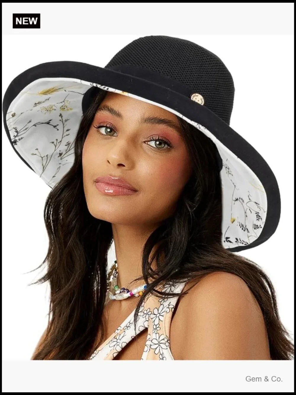 Wide Brim Sun Hat with UV Protection Packable Bucket Cap for Travel